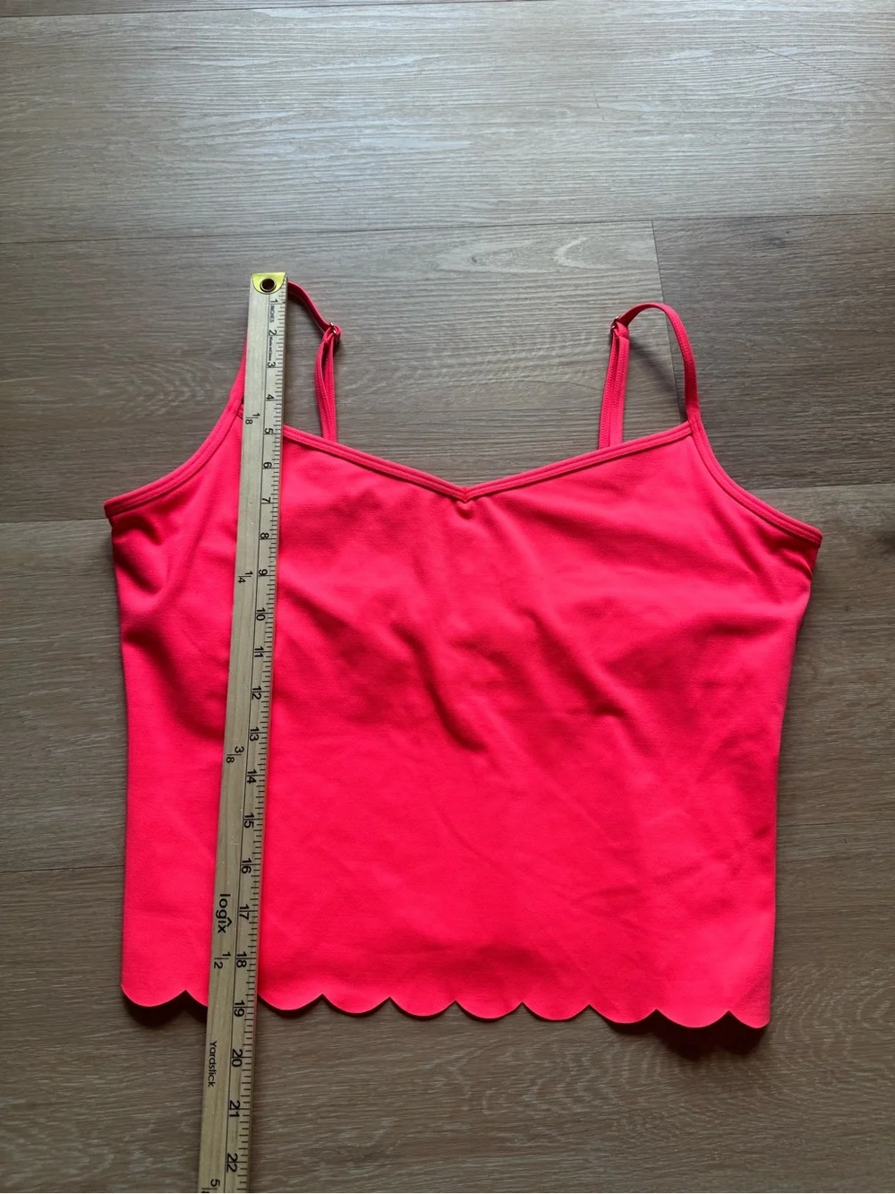 Lilly Pulitzer Neon Pink Scallop-Hem Kids Swim Tank